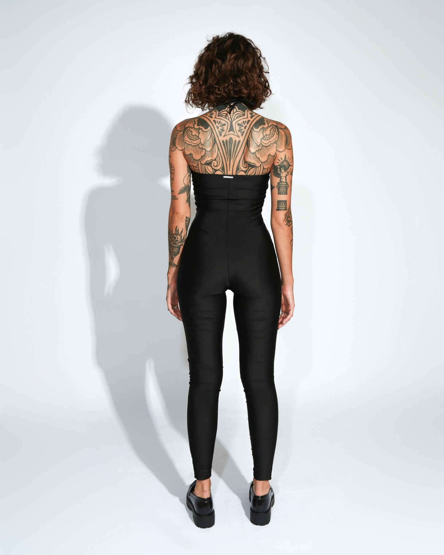 BLACK FITTED JUMPSUIT