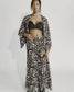 ZEBRA PRINT LONG KIMONO AND PANTS SET