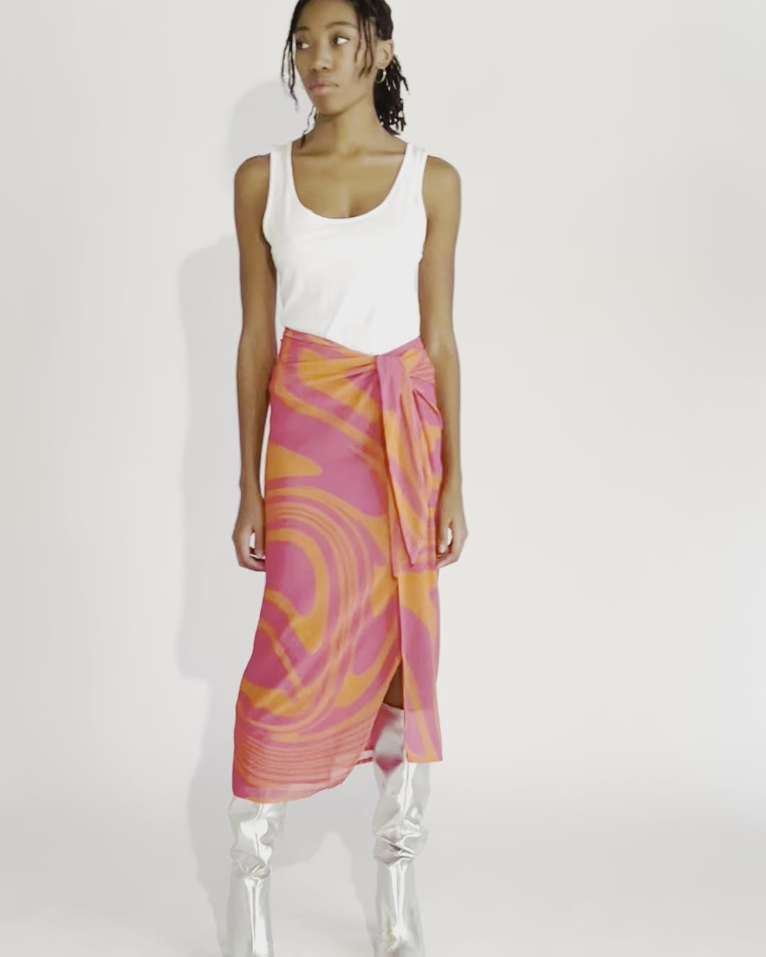 WRAP CHIFFON SKIRT